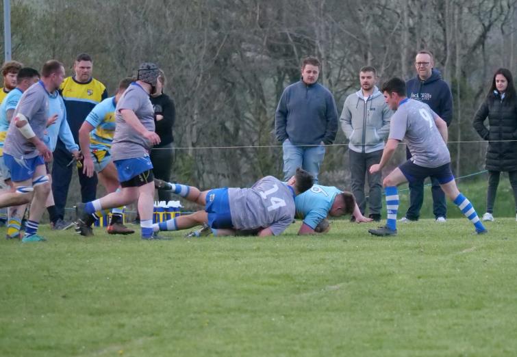 Good defence from The Blues. Picture William John